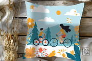 Mother and Child Ride Illustrations, an Illustration by ikarifq shop (Thumbnail 4 of 4)