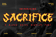 Sacrifice Horror Black Metal Display, a Blackletter Font by dansdesign (Thumbnail 1 of 12)