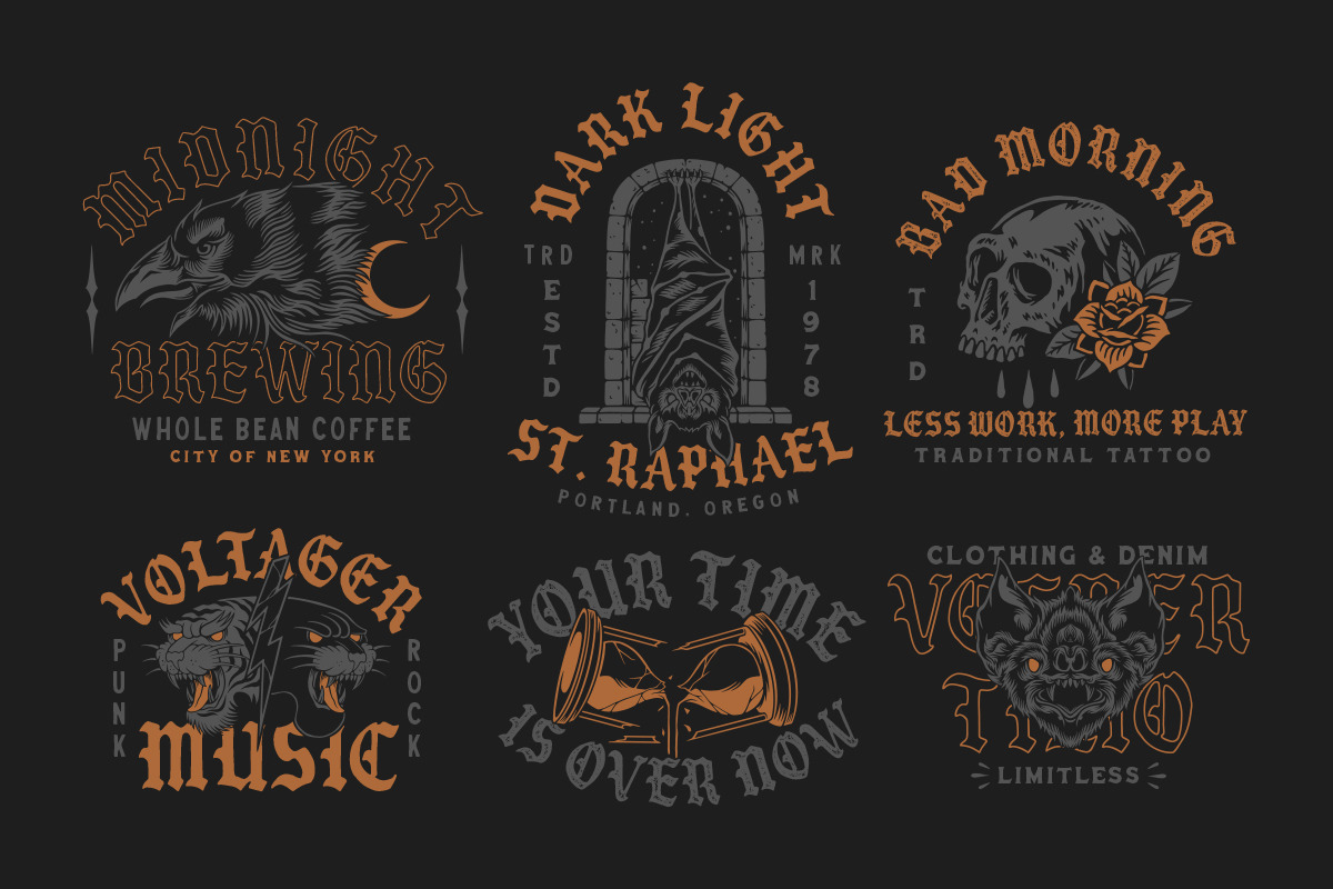 Aero Wolves + Extras, a Blackletter Font by IronbirdCreative (Photo 8 of 9)