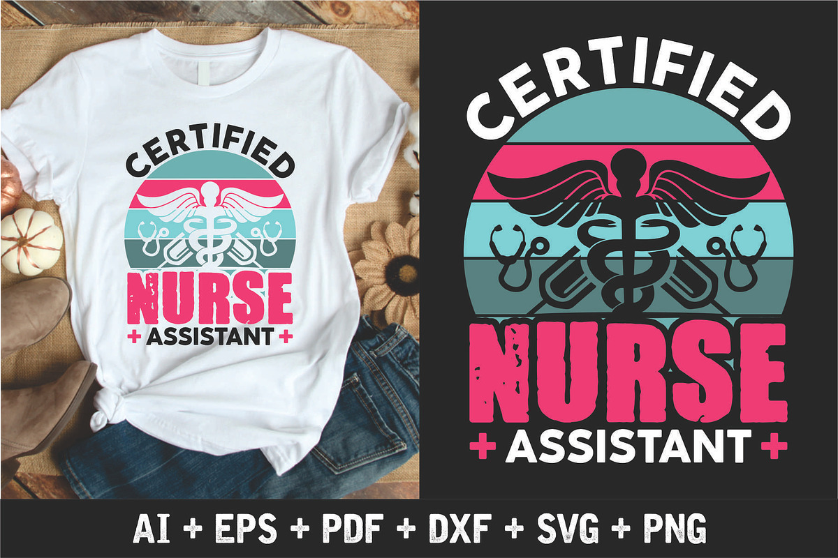 Nurse Assistant Shirt Design, a Graphic by Vector Portal (Photo 4 of 6)