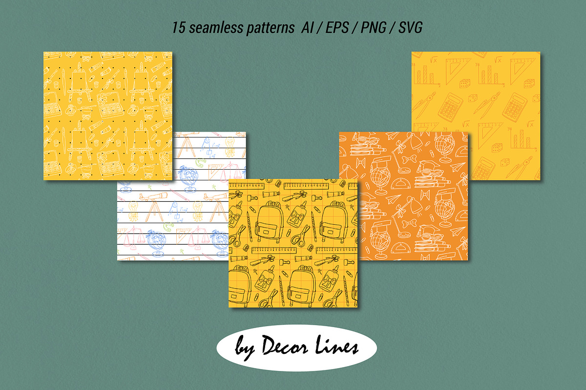 Back To School Doodles With Bows, an Education Illustration by Decor Lines (Photo 13 of 16)