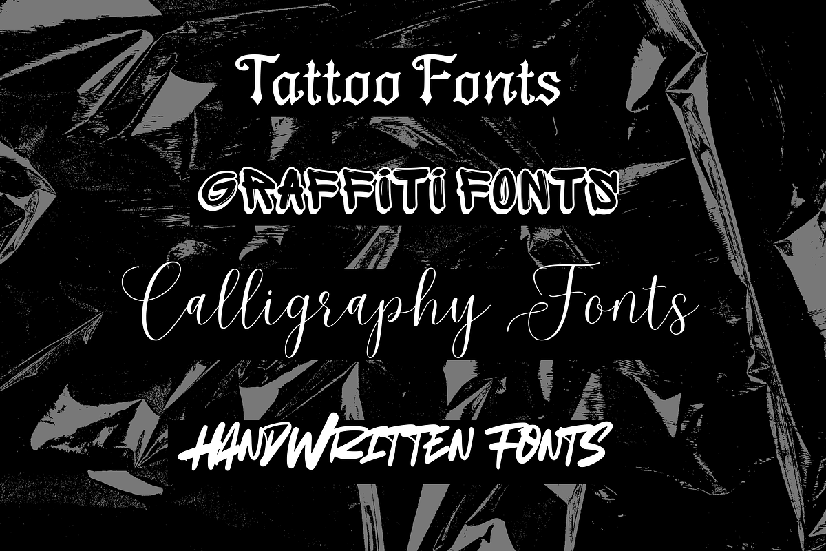 20 Tattoo & Graffiti Fonts Bundle, a Blackletter Font by Wicked Creative (Photo 4 of 5)