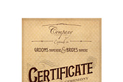 vintage wedding certificate psd, an Illustration by art.podolski (Thumbnail 2 of 3)