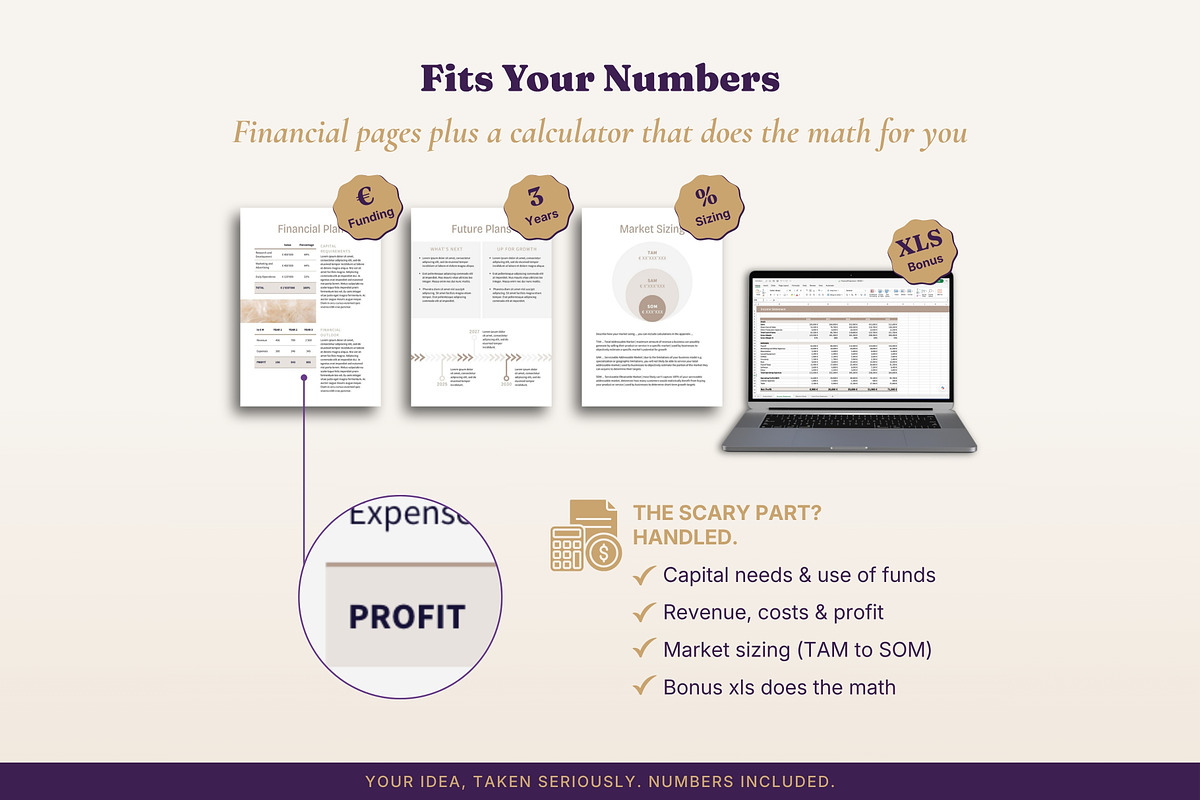 Business Plan and Projections Sheet, a Brochure Template by B2 Studio (Photo 4 of 18)