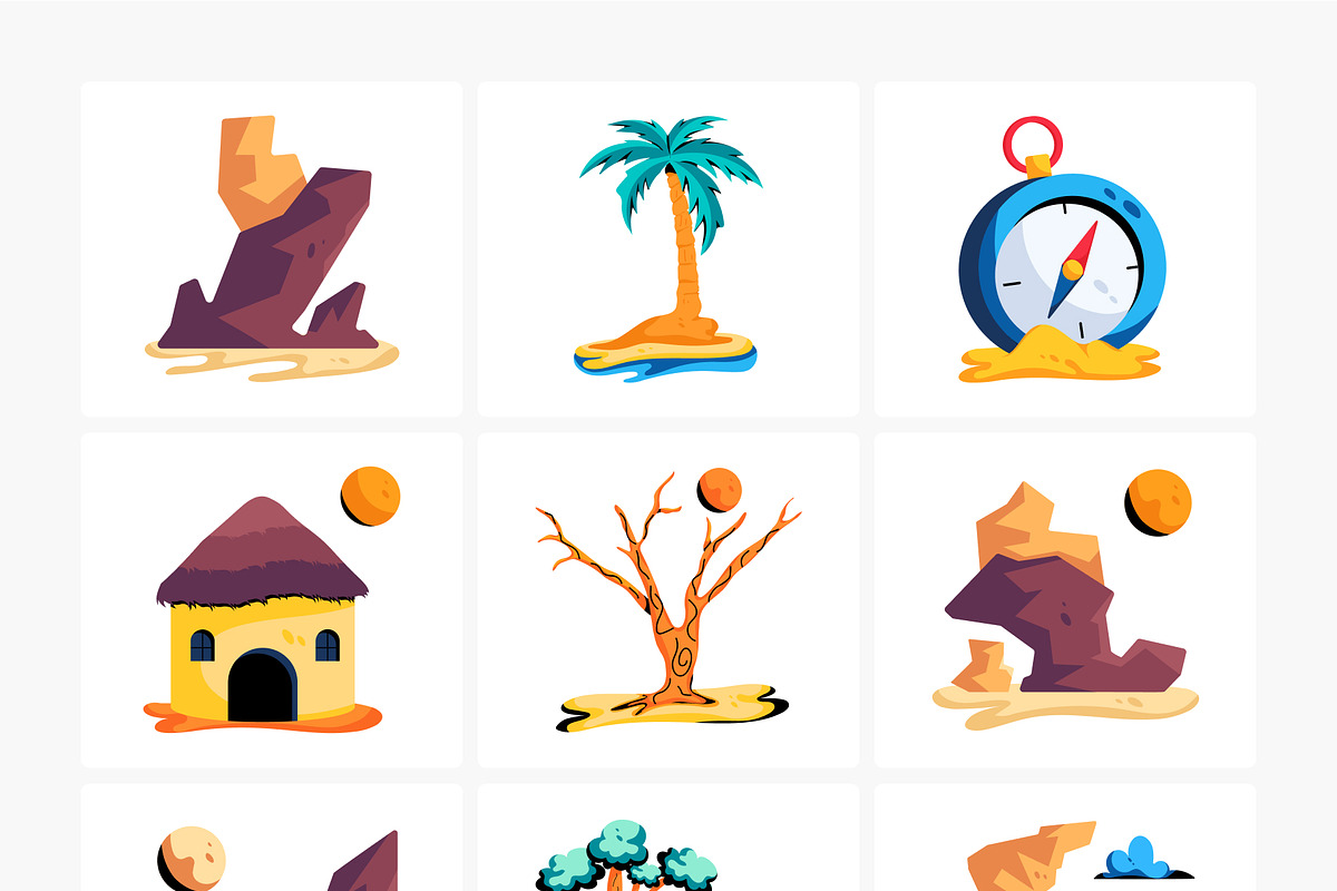 Flat Desert Icons, a Duotone Icon by Prosymbols (Photo 9 of 17)