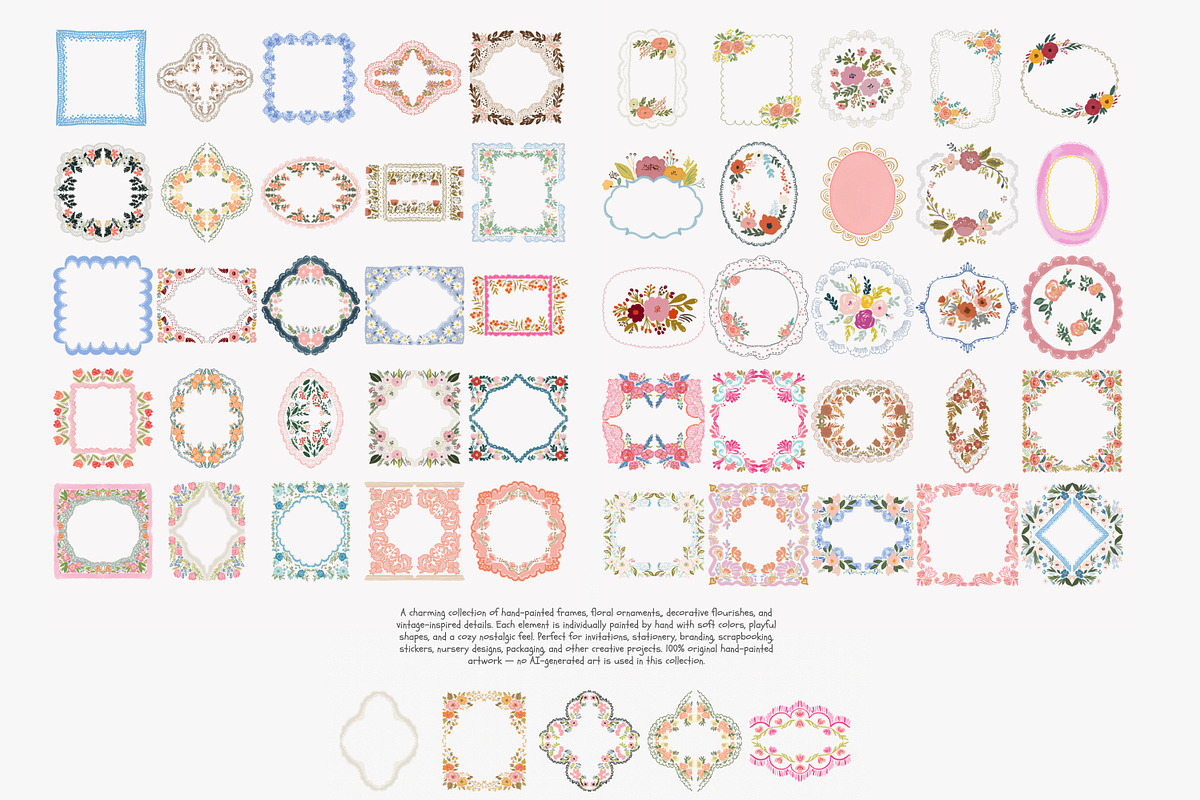 110+ hand painted frames corners, a Decorative Illustration by Patishop Art (Photo 9 of 10)