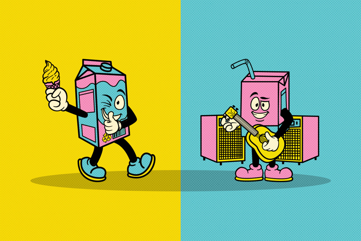Retro Milkshake Illustration, an Object Illustration by Decoconio Design (Photo 2 of 7)