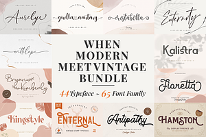 When Modern Meet Vintage Font Bundle, a Script Font by Creatype Studio