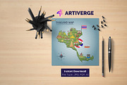 Thailand Map In Creative Design, an Object Graphic by Artiverge (Thumbnail 5 of 6)