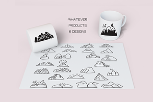 Mountain Doodles - Dingbats Font