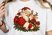 Christmas Santa PNG, Cute Reindeer, a Seasonal Illustration by Craft Nest (Thumbnail 4 of 6)