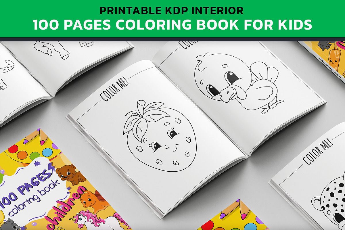KDP Coloring Book with 100 Pictures, an Animal Illustration by PublishingHelper (Photo 2 of 4)