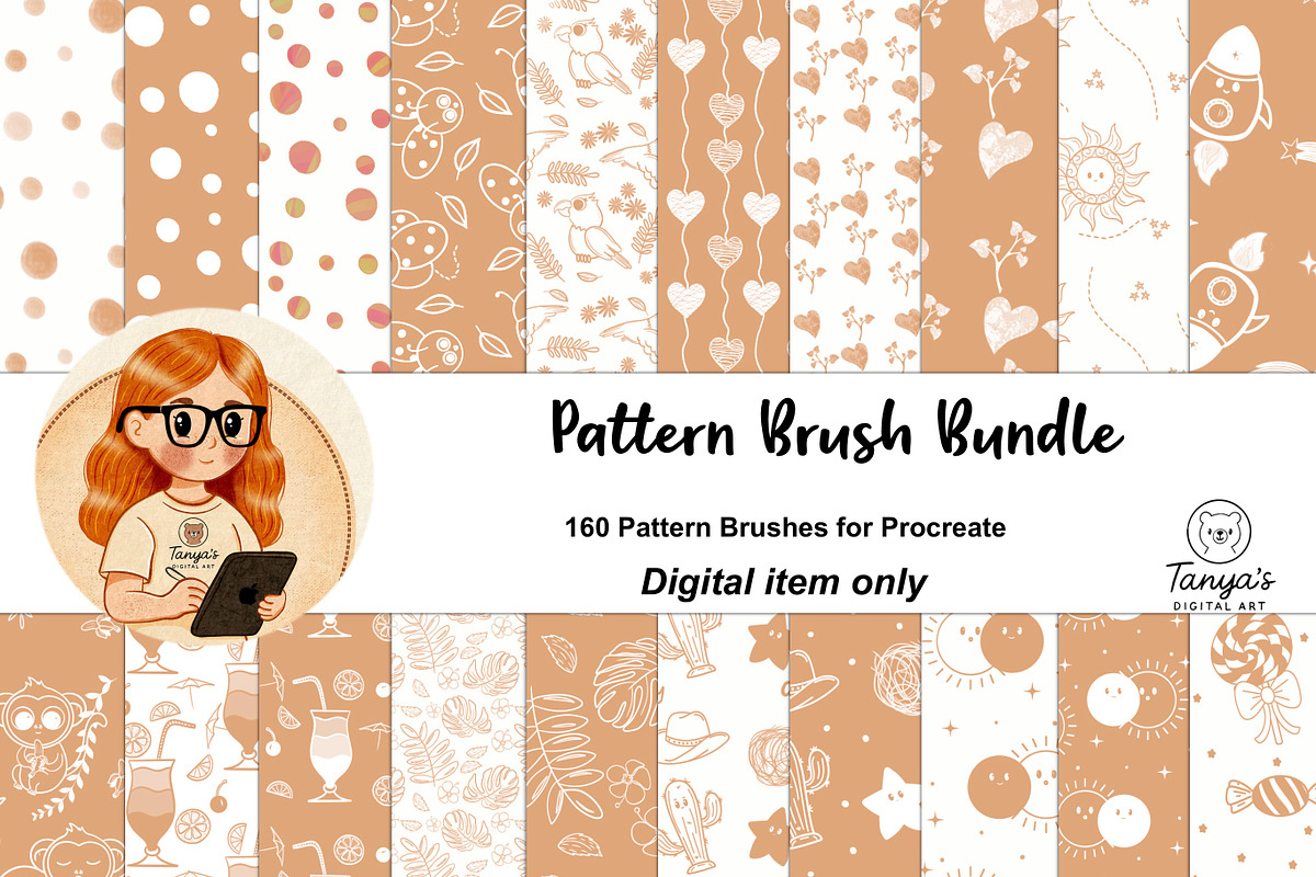 Fun Patterns Bundle for Procreate, a Brush Add-On by Tanya’s Digital Art (Photo 4 of 10)