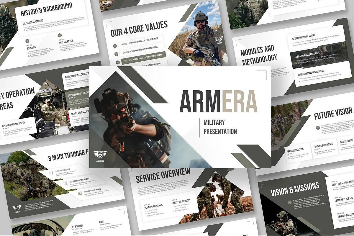 Military Keynote Templates, a Presentation Template by Fit-tee (Photo 1 of 10)