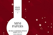 Rose Gold Pink Black Mini Papers, a Pattern Graphic by Frou Fou Craft (Thumbnail 3 of 7)