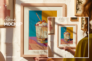 A4 Frame Mockup, a Poster Template by The White Space Co.