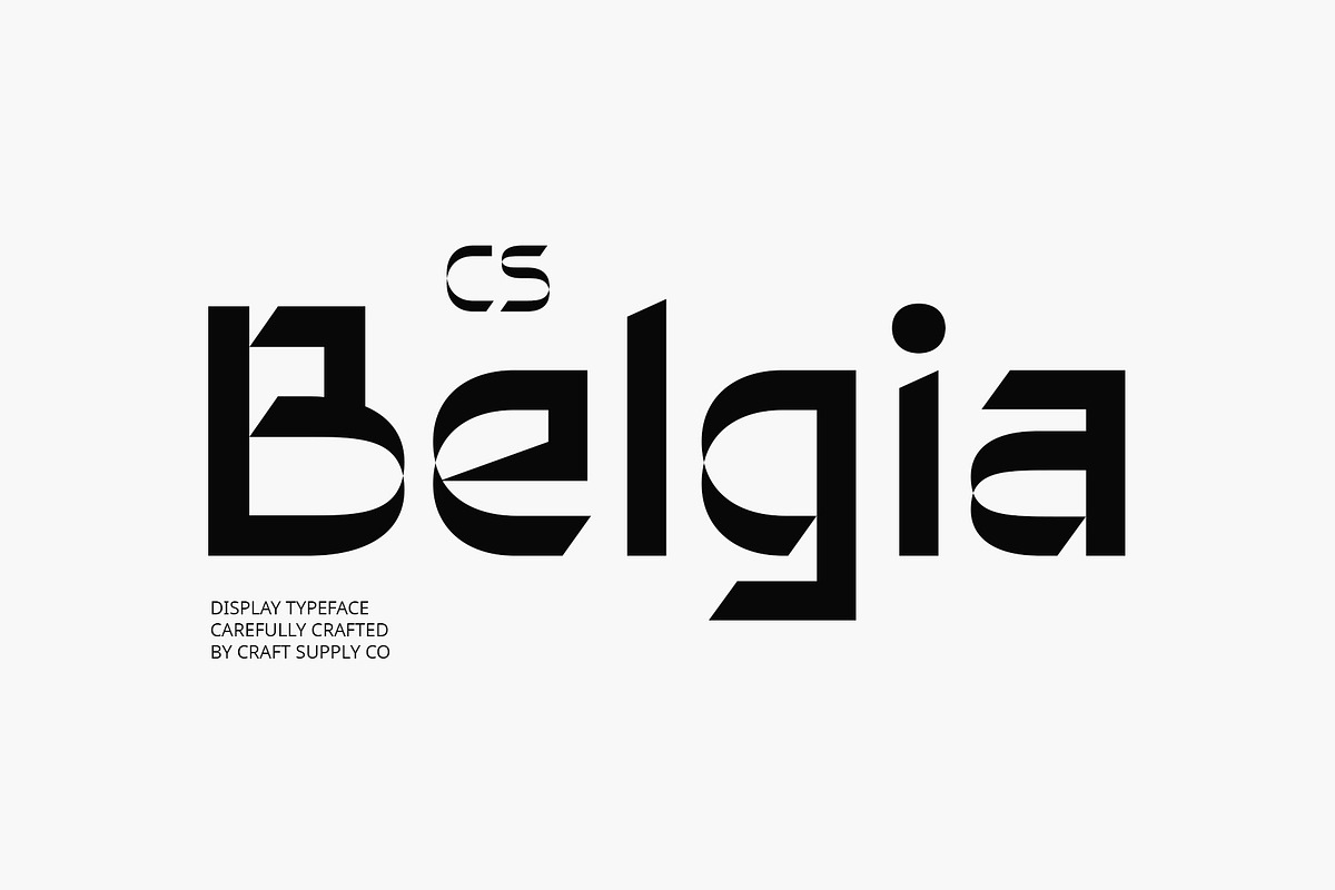 CS Belgia – Display Typeface, a Sans Serif Font by Craft Supply Co. (Photo 1 of 8)