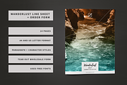Wanderlust Line Sheet + Order Form, a Brochure Template by Hues of Hodges (Thumbnail 1 of 7)