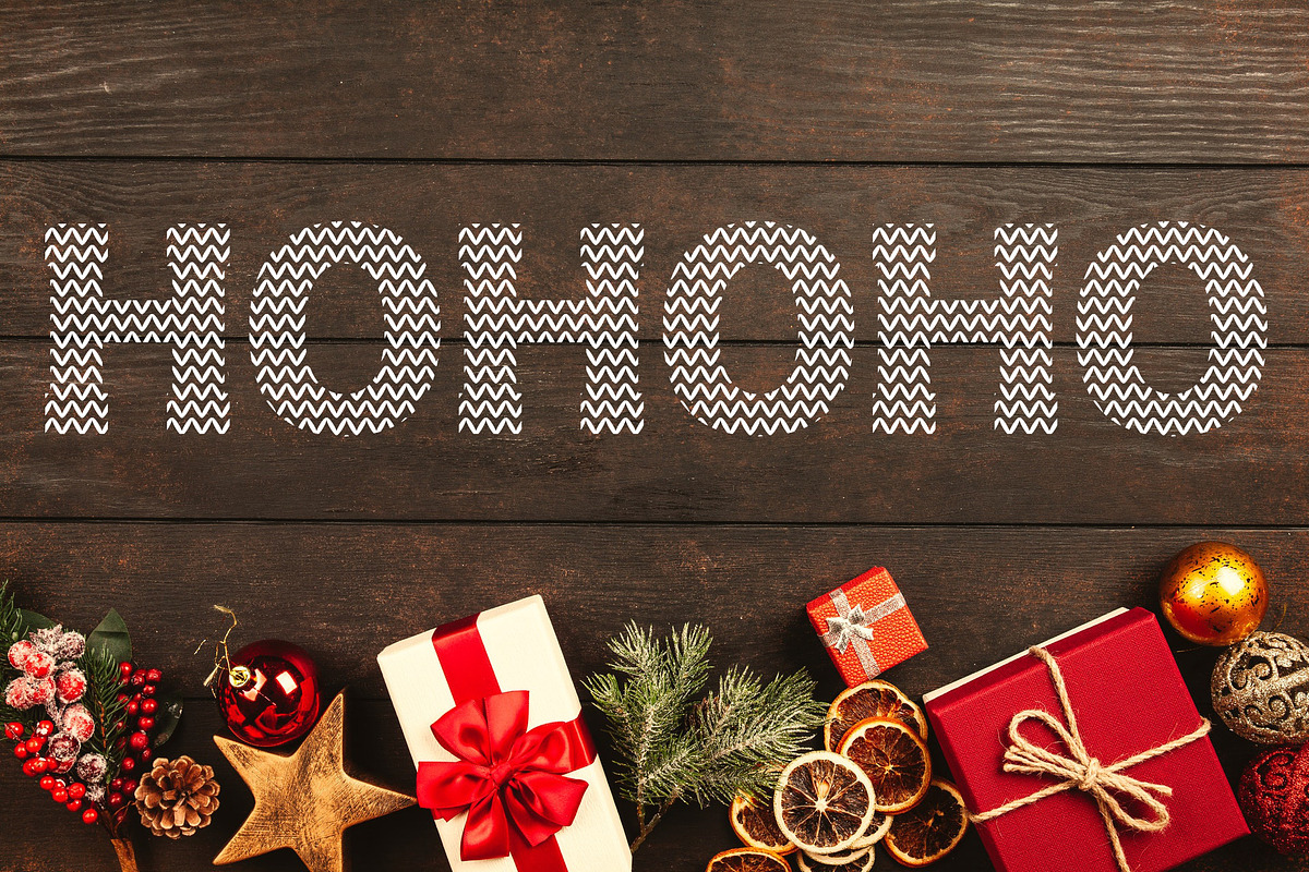 Santa Ugly Sweater - Christmas Font, a Font by vladocar (Photo 3 of 9)