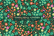 Green Ditsy Flowers, a Pattern Graphic by MalyskaStudio (Thumbnail 1 of 9)