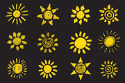 Doodle sun icons set #2, an Icon by mcherevan (Thumbnail 2 of 2)
