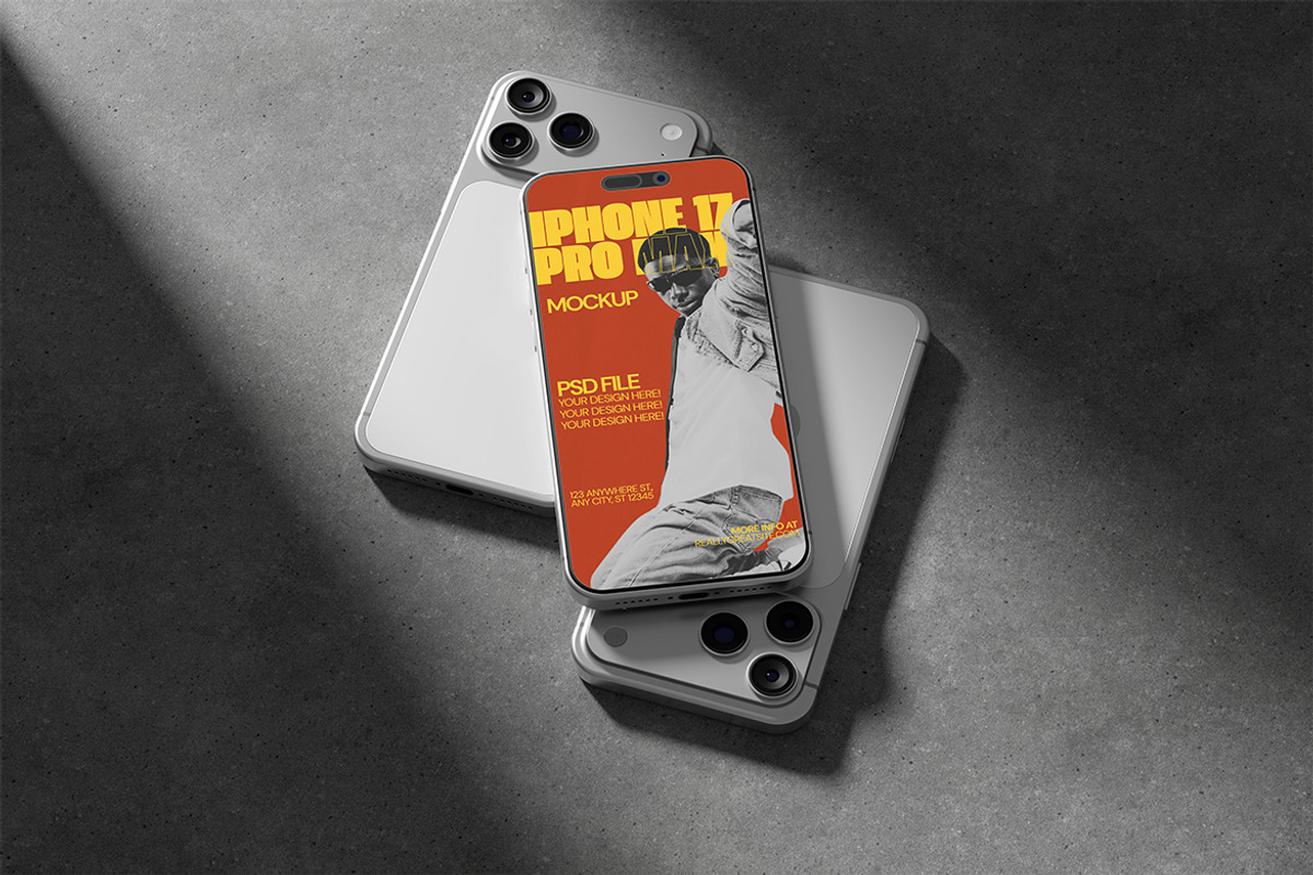 iPhone 17 Pro Max Mockup, an iPhone Mockup by xavier_studio (Photo 5 of 5)