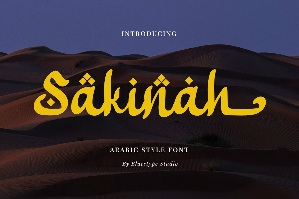 Sakinah - Arabic Font, a Script Font by Bluestype Studio (Photo 1 of 9)