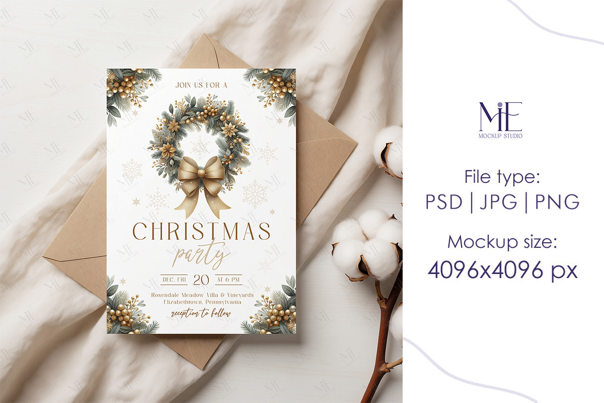 Boho 5x7 Greeting Card Invite Mockup, an Advertising Mockup by Mie Mockup Studio (Photo 7 of 7)