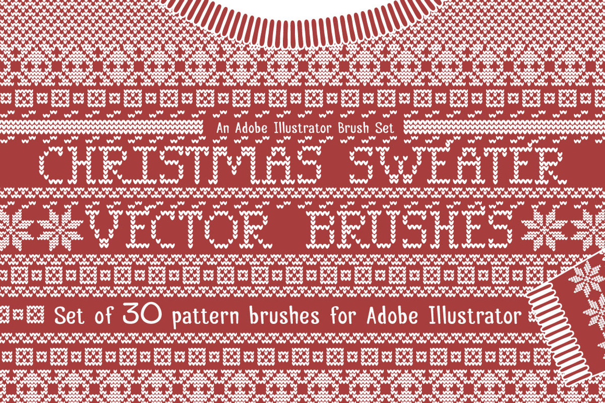 Christmas Sweater Knit Brushes