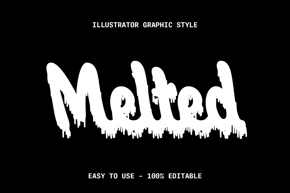 Melted Cursive Text Effect