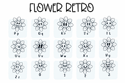 Flower Retro | Symbols Fonts, a Symbol Font by Sirinart (Thumbnail 3 of 6)