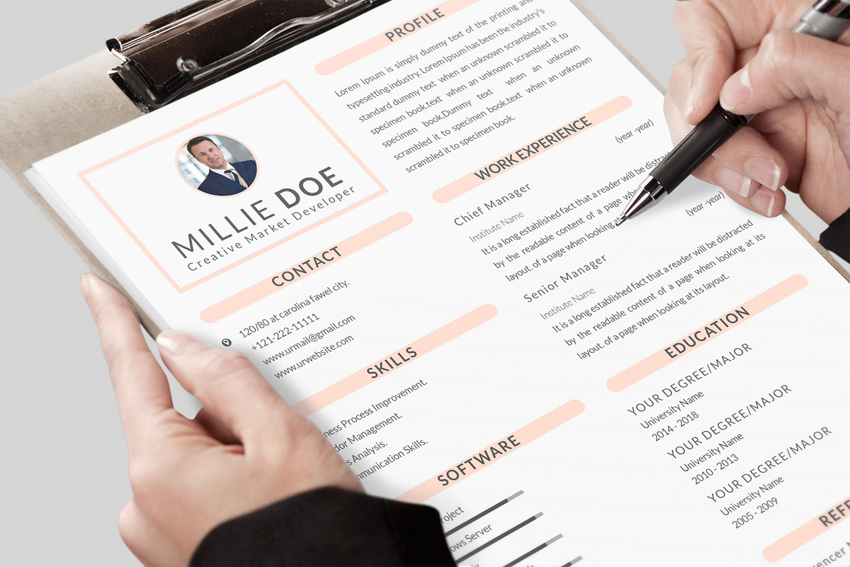 Resume Template and Cover Letter, a Resume Template by designvillage (Photo 12 of 13)
