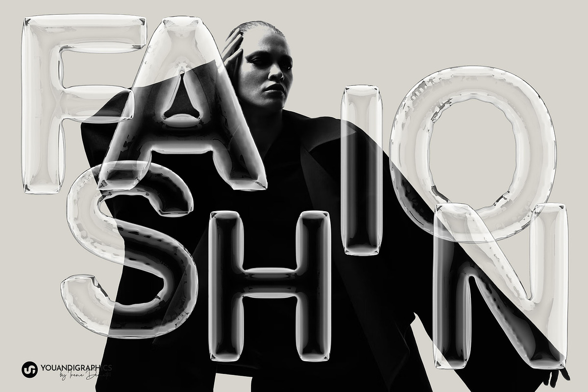 Airy 3D Lettering Set, a Graphic by Youandigraphics (Photo 5 of 13)