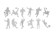 Soccer player action silhouette icon, an Outline Icon by Design Store (Thumbnail 1 of 3)