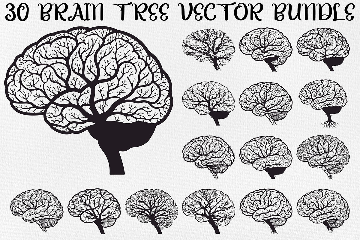 Brain Tree Knowledge Design Bundle, an Illustration by Gaye Art (Photo 1 of 31)