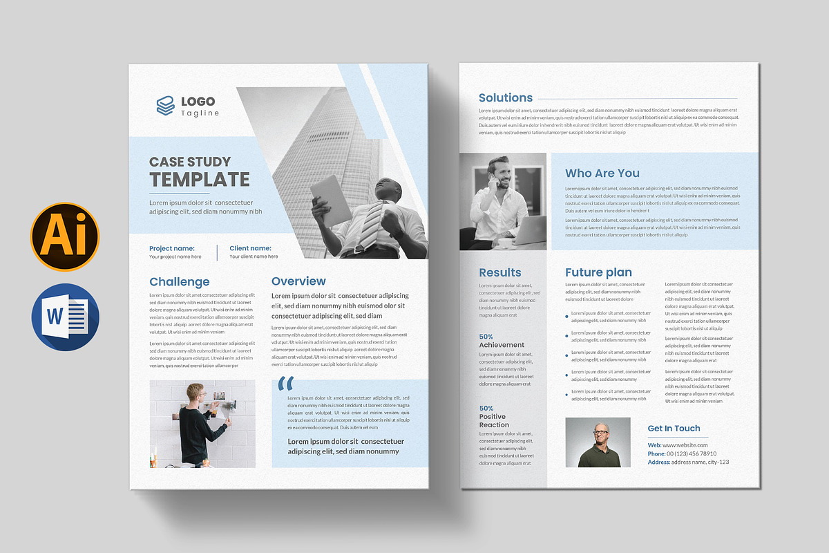 Case Study Template, a Flyer Template by Pixelpick (Photo 1 of 3)