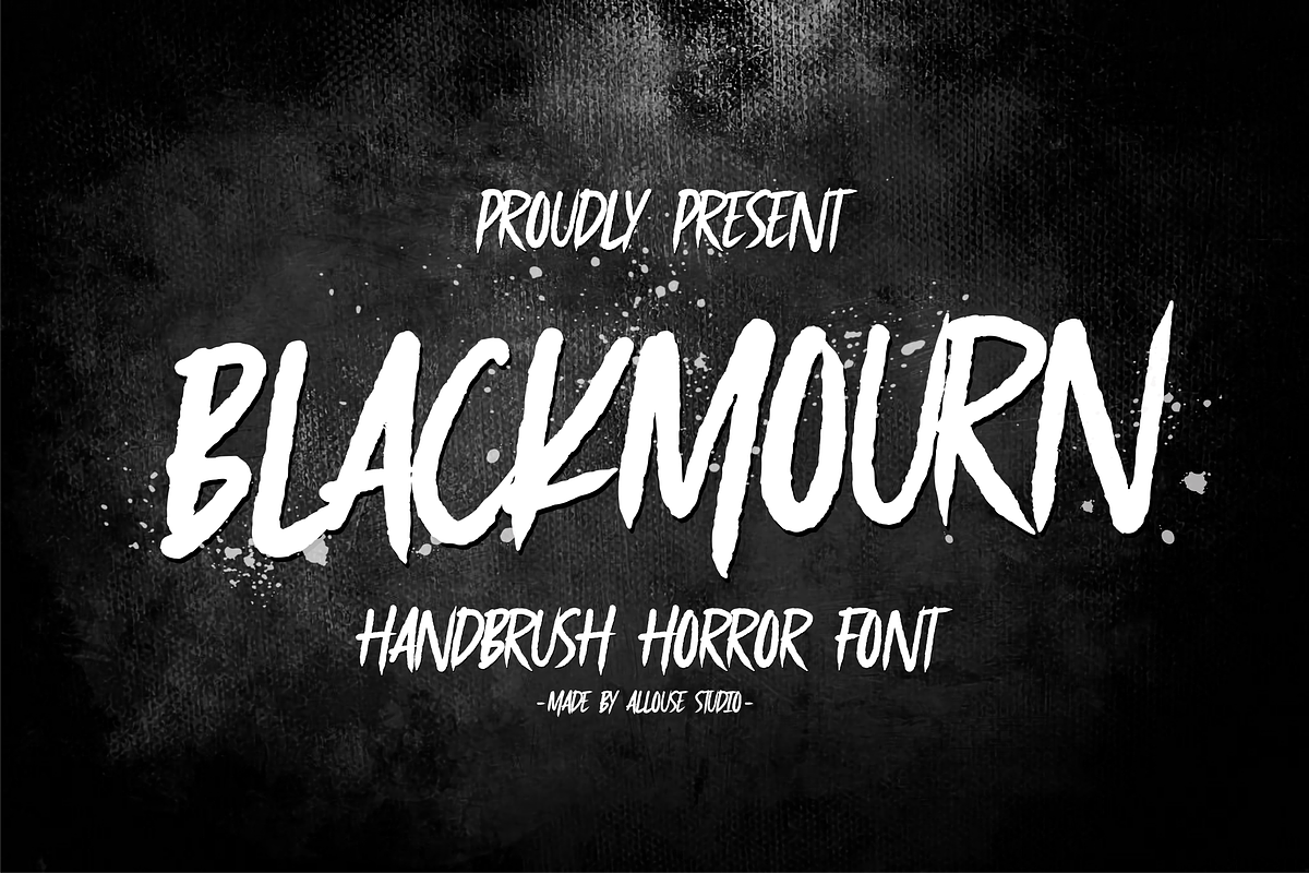 Blackmourn A Handbrush Horror Font, a Font by Allouse Studio (Photo 1 of 10)
