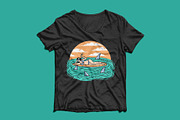 Woman surfer lying on surfboard, a Person Illustration by gunaonedesign (Thumbnail 3 of 6)