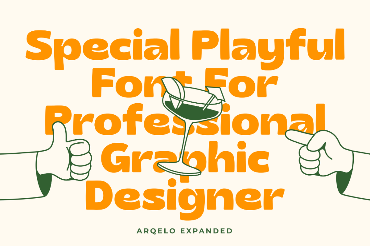 Arqelo Expanded, a Sans Serif Font by Brand_Hero (Photo 3 of 13)