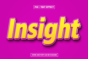 Vibrant 3d text effect for insight, a Layer Style Add-On by AP Market