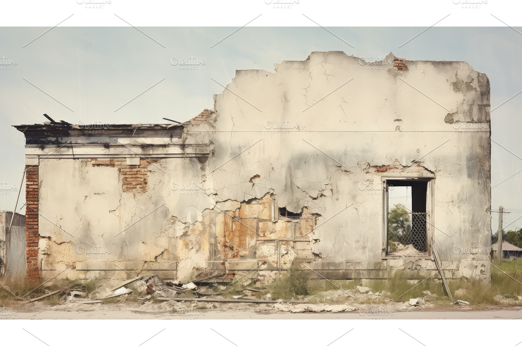 construction asbestos building ai, an Industrial Photo by pikepicture