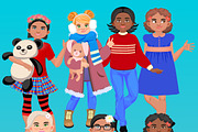 teenager CHARACTER CREATOR (PSD), a Person Illustration by Mandarinkas art (Thumbnail 6 of 6)