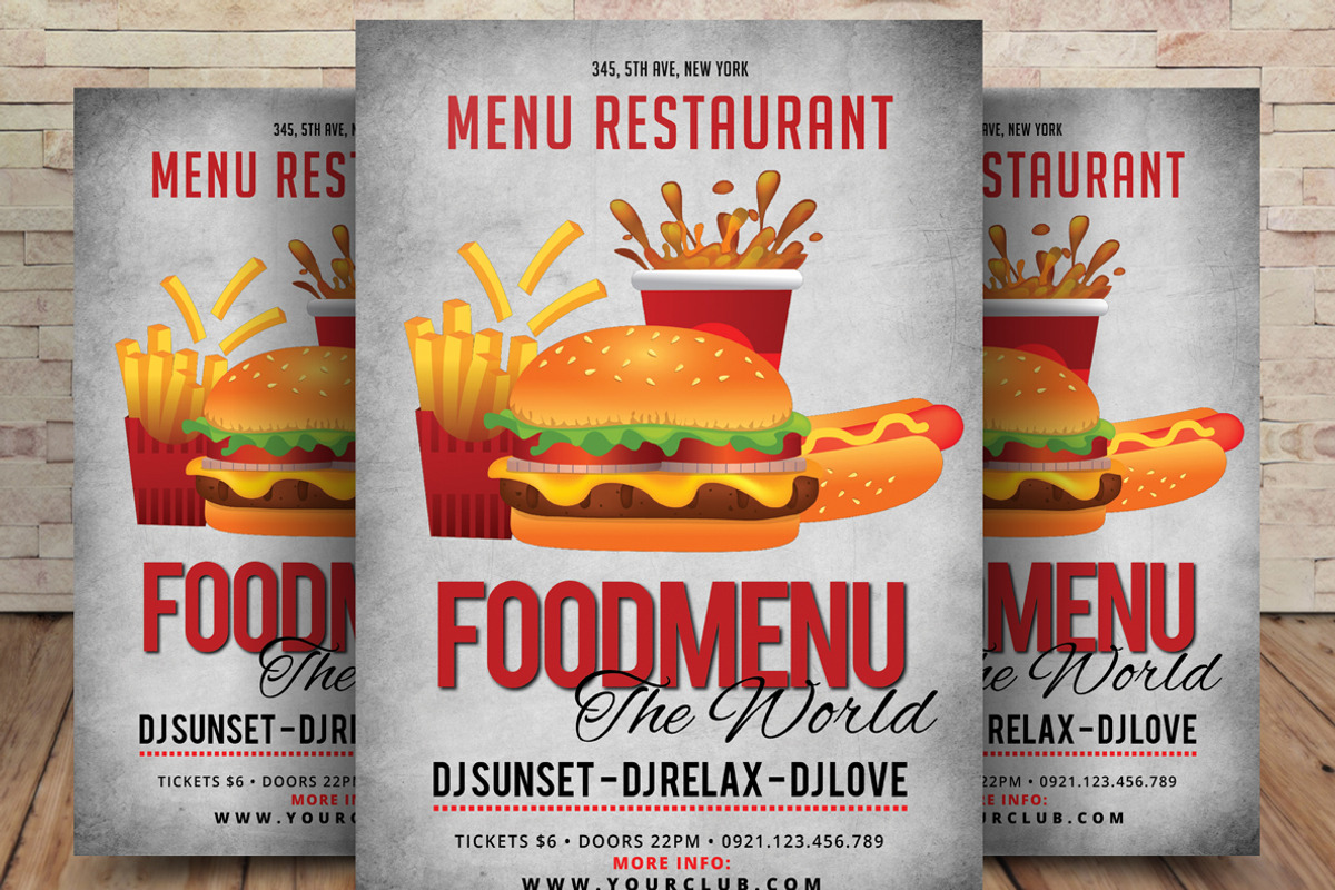 Asian Restaurant Menu Template, a Flyer Template by graphicforest