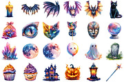 Iridescent Halloween Clipart, an Illustration by Sublimation Artist (Thumbnail 2 of 6)