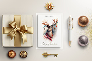 Christmas Card  Mockup, a Print Template by optimism