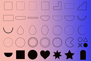 Procreate geometric Shape brushes, a Brush Add-On by Julia Right Studio (Thumbnail 4 of 7)