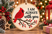 Red Cardinal Christmas Laser Cut SVG, a Seasonal Illustration by Canvas Craft (Thumbnail 2 of 6)