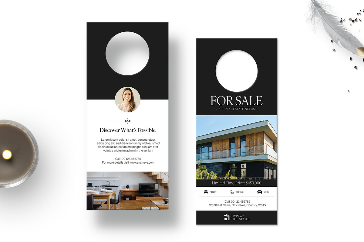 Real Estate Door Hanger Template, a Flyer Template by BrandPacks (Photo 6 of 6)