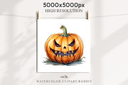Scary Halloween Pumpkin Face Spooky, a Seasonal Illustration by Rabbit Heart (Thumbnail 8 of 10)