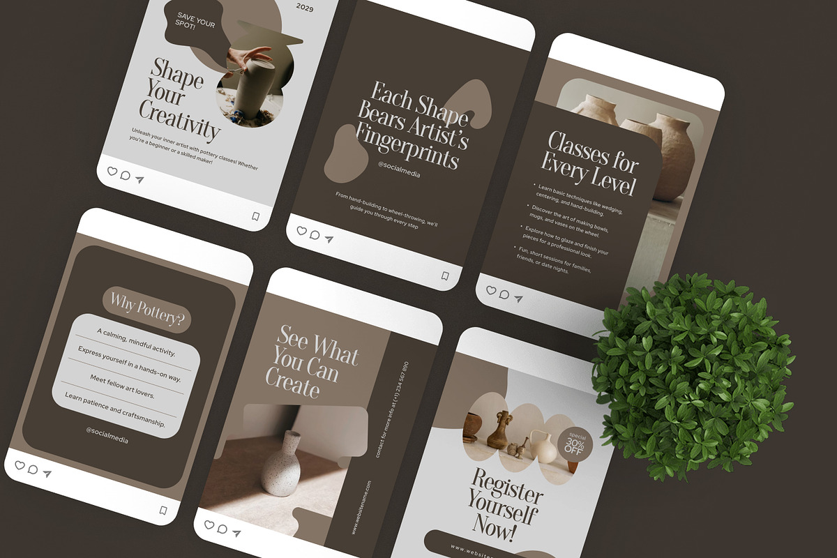 Pottery Class - Instagram Post, a Resume Template by Izdihaar_Studio (Photo 3 of 3)